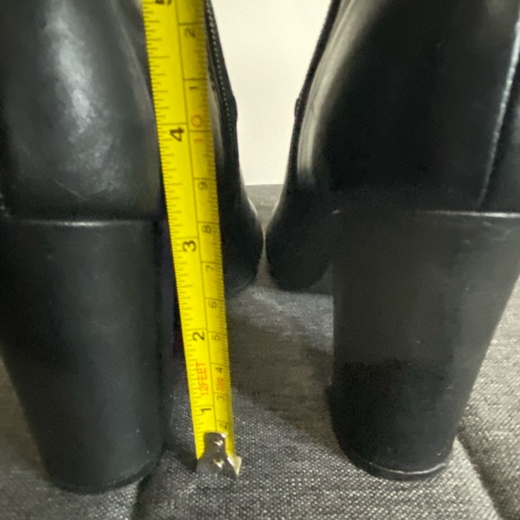 Steve Madden Juliet Black Leather Office Casual Heel Ankle Boot- Sz-9 - Picture 12 of 16